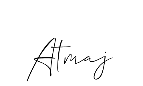 How to make Atmaj signature? Allison_Script is a professional autograph style. Create handwritten signature for Atmaj name. Atmaj signature style 2 images and pictures png