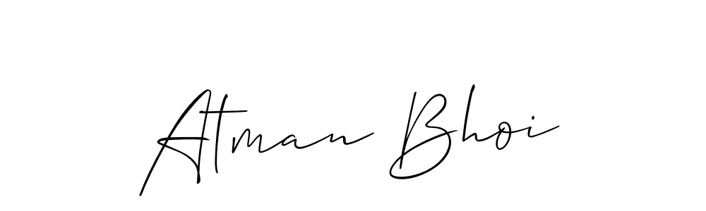 How to make Atman Bhoi signature? Allison_Script is a professional autograph style. Create handwritten signature for Atman Bhoi name. Atman Bhoi signature style 2 images and pictures png