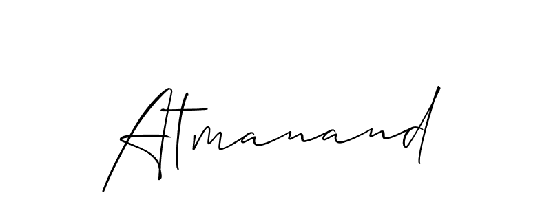 Atmanand stylish signature style. Best Handwritten Sign (Allison_Script) for my name. Handwritten Signature Collection Ideas for my name Atmanand. Atmanand signature style 2 images and pictures png