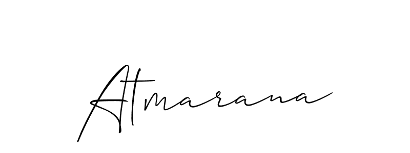 Create a beautiful signature design for name Atmarana. With this signature (Allison_Script) fonts, you can make a handwritten signature for free. Atmarana signature style 2 images and pictures png