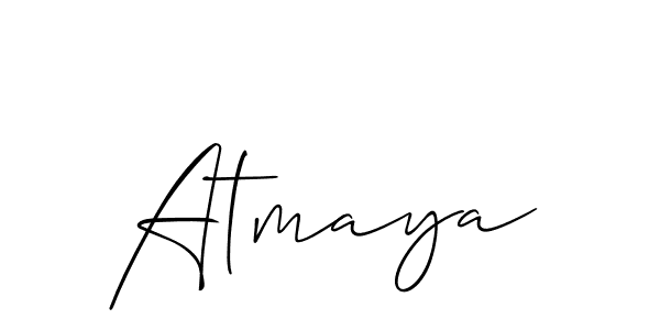 if you are searching for the best signature style for your name Atmaya. so please give up your signature search. here we have designed multiple signature styles  using Allison_Script. Atmaya signature style 2 images and pictures png