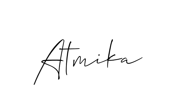 How to make Atmika name signature. Use Allison_Script style for creating short signs online. This is the latest handwritten sign. Atmika signature style 2 images and pictures png