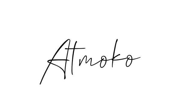 How to make Atmoko signature? Allison_Script is a professional autograph style. Create handwritten signature for Atmoko name. Atmoko signature style 2 images and pictures png