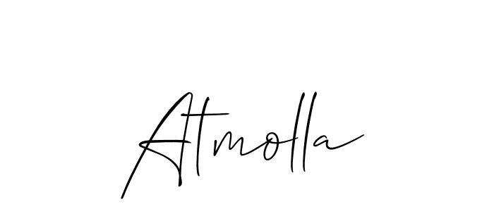 Make a short Atmolla signature style. Manage your documents anywhere anytime using Allison_Script. Create and add eSignatures, submit forms, share and send files easily. Atmolla signature style 2 images and pictures png