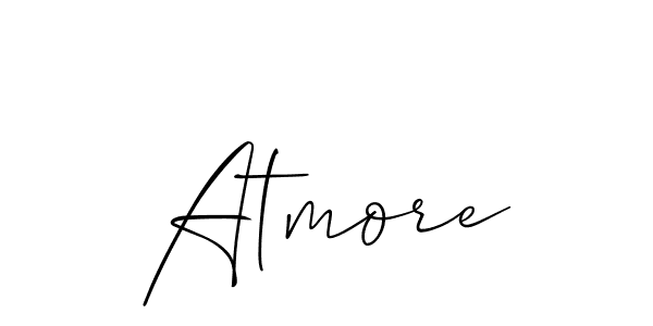 Design your own signature with our free online signature maker. With this signature software, you can create a handwritten (Allison_Script) signature for name Atmore. Atmore signature style 2 images and pictures png