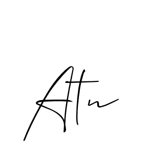 How to make Atn signature? Allison_Script is a professional autograph style. Create handwritten signature for Atn name. Atn signature style 2 images and pictures png