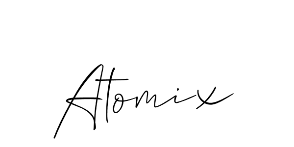 Best and Professional Signature Style for Atomix. Allison_Script Best Signature Style Collection. Atomix signature style 2 images and pictures png