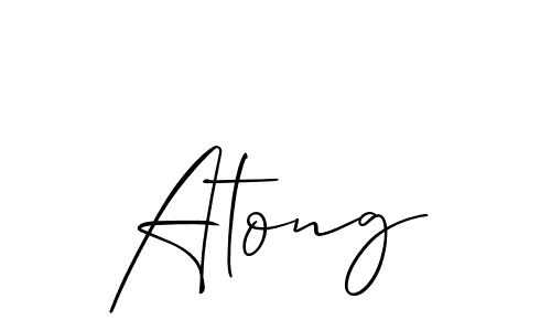 How to make Atong signature? Allison_Script is a professional autograph style. Create handwritten signature for Atong name. Atong signature style 2 images and pictures png