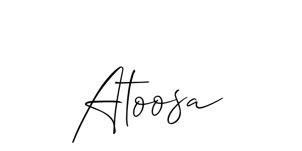 Design your own signature with our free online signature maker. With this signature software, you can create a handwritten (Allison_Script) signature for name Atoosa. Atoosa signature style 2 images and pictures png