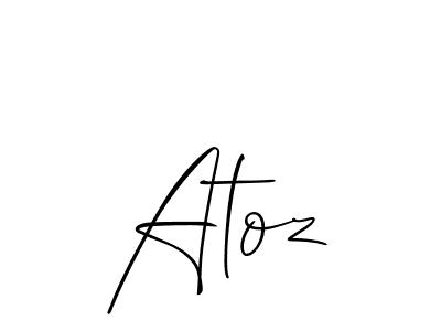 How to make Atoz name signature. Use Allison_Script style for creating short signs online. This is the latest handwritten sign. Atoz signature style 2 images and pictures png