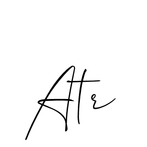 You should practise on your own different ways (Allison_Script) to write your name (Atr) in signature. don't let someone else do it for you. Atr signature style 2 images and pictures png