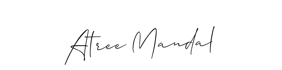 How to make Atree Mandal signature? Allison_Script is a professional autograph style. Create handwritten signature for Atree Mandal name. Atree Mandal signature style 2 images and pictures png