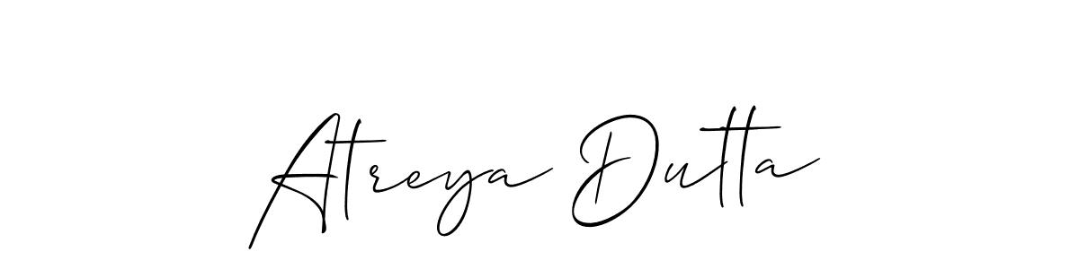 How to make Atreya Dutta signature? Allison_Script is a professional autograph style. Create handwritten signature for Atreya Dutta name. Atreya Dutta signature style 2 images and pictures png