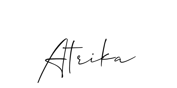 Allison_Script is a professional signature style that is perfect for those who want to add a touch of class to their signature. It is also a great choice for those who want to make their signature more unique. Get Atrika name to fancy signature for free. Atrika signature style 2 images and pictures png