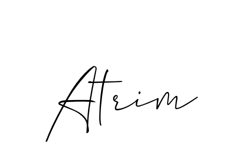 You can use this online signature creator to create a handwritten signature for the name Atrim. This is the best online autograph maker. Atrim signature style 2 images and pictures png