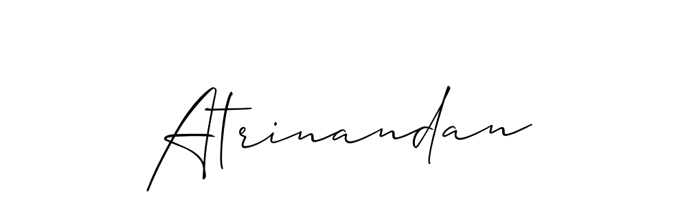 Also we have Atrinandan name is the best signature style. Create professional handwritten signature collection using Allison_Script autograph style. Atrinandan signature style 2 images and pictures png