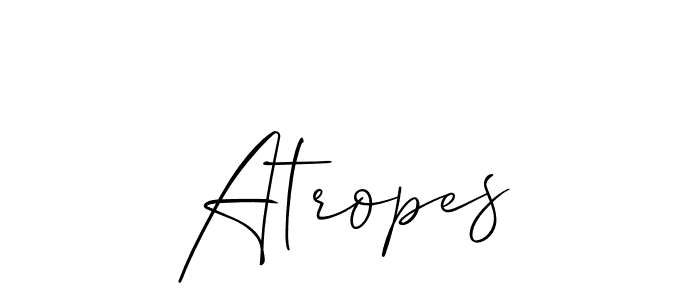 The best way (Allison_Script) to make a short signature is to pick only two or three words in your name. The name Atropes include a total of six letters. For converting this name. Atropes signature style 2 images and pictures png