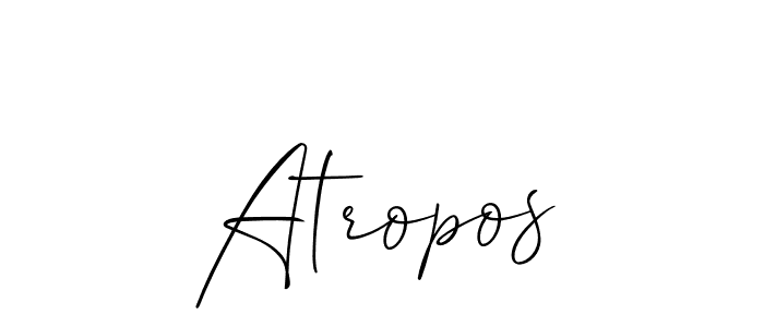 It looks lik you need a new signature style for name Atropos. Design unique handwritten (Allison_Script) signature with our free signature maker in just a few clicks. Atropos signature style 2 images and pictures png