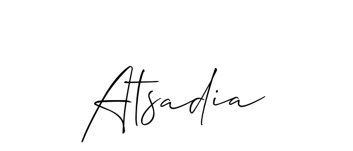 How to make Atsadia signature? Allison_Script is a professional autograph style. Create handwritten signature for Atsadia name. Atsadia signature style 2 images and pictures png
