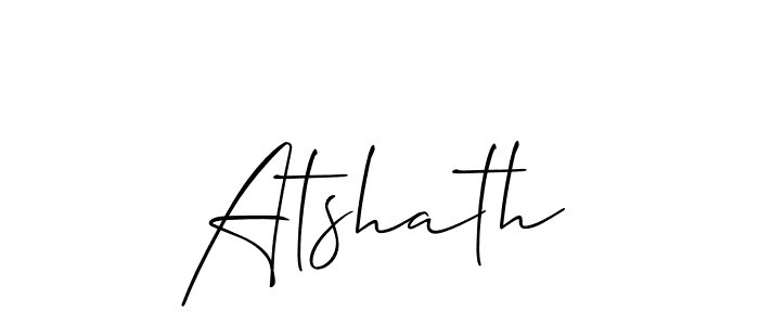 if you are searching for the best signature style for your name Atshath. so please give up your signature search. here we have designed multiple signature styles  using Allison_Script. Atshath signature style 2 images and pictures png