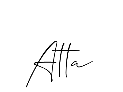 You should practise on your own different ways (Allison_Script) to write your name (Atta) in signature. don't let someone else do it for you. Atta signature style 2 images and pictures png