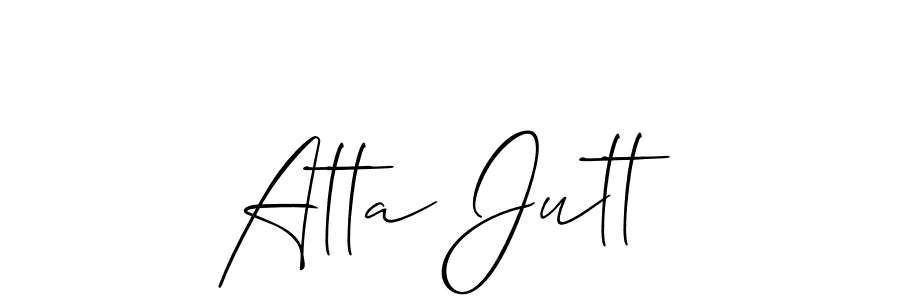 How to make Atta Jutt signature? Allison_Script is a professional autograph style. Create handwritten signature for Atta Jutt name. Atta Jutt signature style 2 images and pictures png