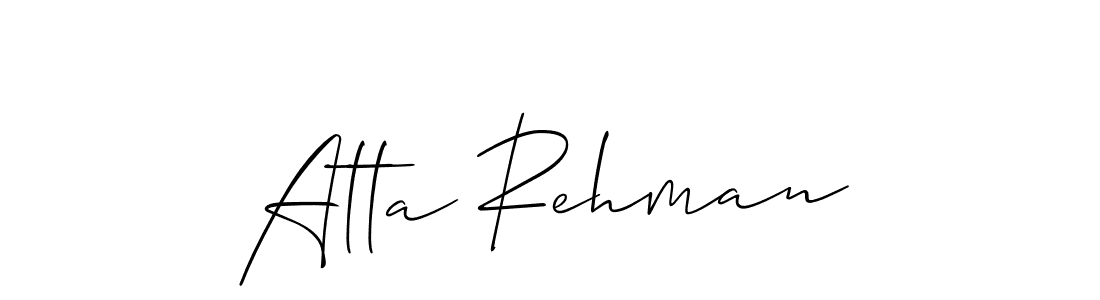 It looks lik you need a new signature style for name Atta Rehman. Design unique handwritten (Allison_Script) signature with our free signature maker in just a few clicks. Atta Rehman signature style 2 images and pictures png