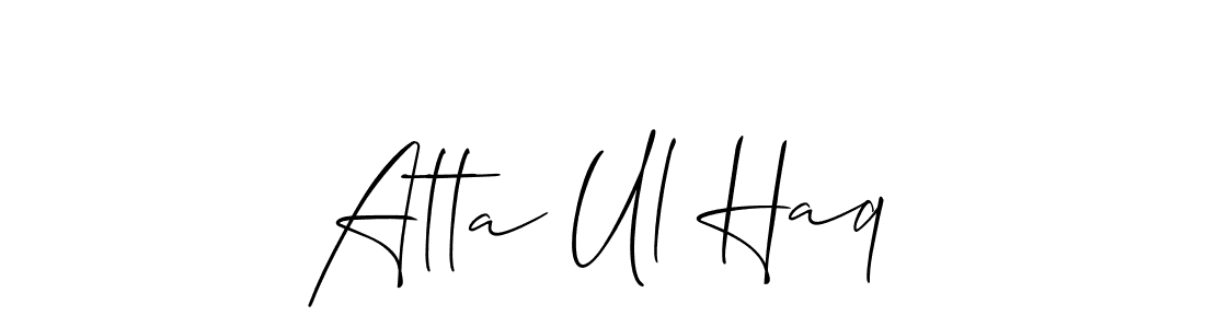 Also we have Atta Ul Haq name is the best signature style. Create professional handwritten signature collection using Allison_Script autograph style. Atta Ul Haq signature style 2 images and pictures png