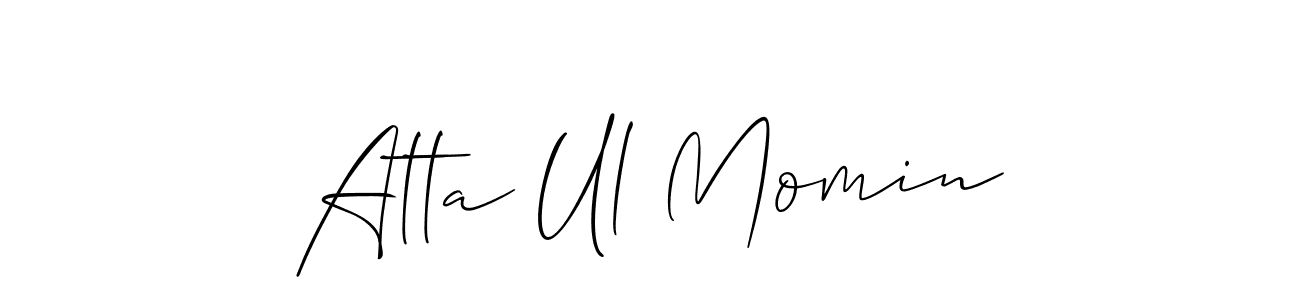 Make a short Atta Ul Momin signature style. Manage your documents anywhere anytime using Allison_Script. Create and add eSignatures, submit forms, share and send files easily. Atta Ul Momin signature style 2 images and pictures png