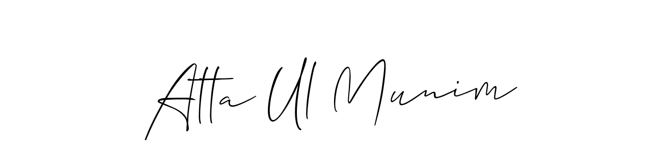 How to Draw Atta Ul Munim signature style? Allison_Script is a latest design signature styles for name Atta Ul Munim. Atta Ul Munim signature style 2 images and pictures png