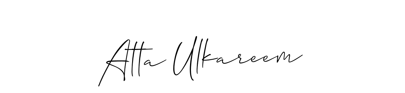 How to make Atta Ulkareem signature? Allison_Script is a professional autograph style. Create handwritten signature for Atta Ulkareem name. Atta Ulkareem signature style 2 images and pictures png