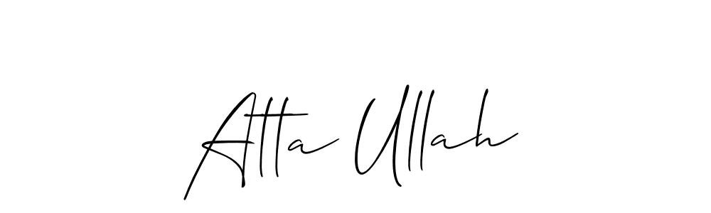 Design your own signature with our free online signature maker. With this signature software, you can create a handwritten (Allison_Script) signature for name Atta Ullah. Atta Ullah signature style 2 images and pictures png