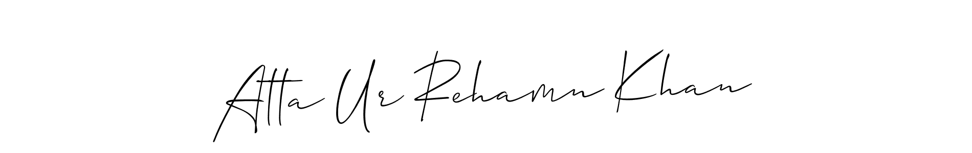 You should practise on your own different ways (Allison_Script) to write your name (Atta Ur Rehamn Khan) in signature. don't let someone else do it for you. Atta Ur Rehamn Khan signature style 2 images and pictures png