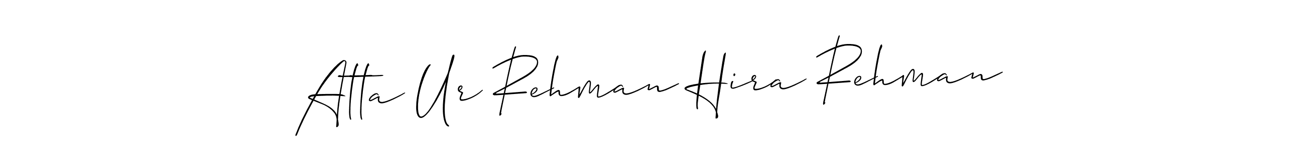 How to Draw Atta Ur Rehman Hira Rehman signature style? Allison_Script is a latest design signature styles for name Atta Ur Rehman Hira Rehman. Atta Ur Rehman Hira Rehman signature style 2 images and pictures png