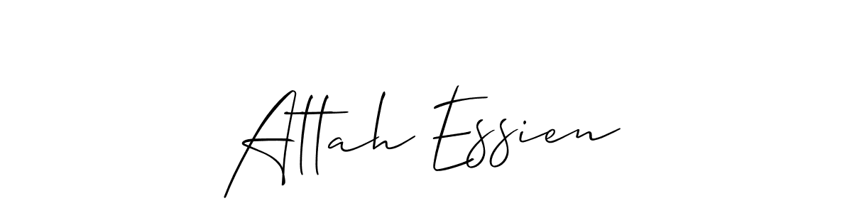 Use a signature maker to create a handwritten signature online. With this signature software, you can design (Allison_Script) your own signature for name Attah Essien. Attah Essien signature style 2 images and pictures png