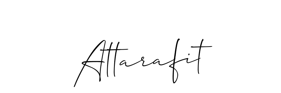 The best way (Allison_Script) to make a short signature is to pick only two or three words in your name. The name Attarafit include a total of six letters. For converting this name. Attarafit signature style 2 images and pictures png