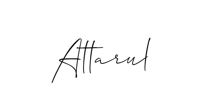 Also we have Attarul name is the best signature style. Create professional handwritten signature collection using Allison_Script autograph style. Attarul signature style 2 images and pictures png