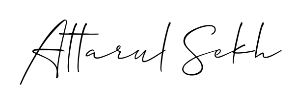 Practice writing Attarul Sekh with the flow of Allison_Script lettering. A fantastic source of inspiration for developing your personal signature style. Attarul Sekh signature style 2 images and pictures png