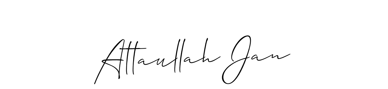 You should practise on your own different ways (Allison_Script) to write your name (Attaullah Jan) in signature. don't let someone else do it for you. Attaullah Jan signature style 2 images and pictures png