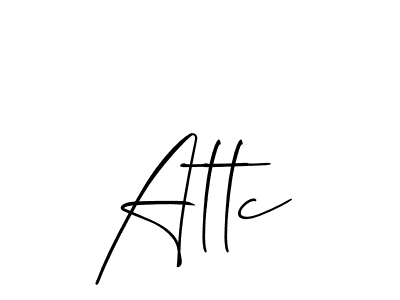 The best way (Allison_Script) to make a short signature is to pick only two or three words in your name. The name Attc include a total of six letters. For converting this name. Attc signature style 2 images and pictures png