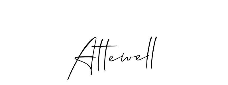 It looks lik you need a new signature style for name Attewell. Design unique handwritten (Allison_Script) signature with our free signature maker in just a few clicks. Attewell signature style 2 images and pictures png
