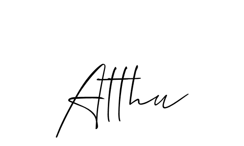 Once you've used our free online signature maker to create your best signature Allison_Script style, it's time to enjoy all of the benefits that Atthu name signing documents. Atthu signature style 2 images and pictures png