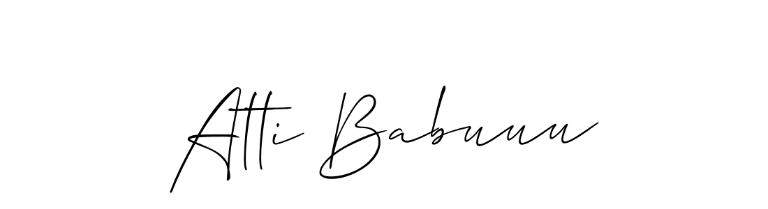 How to make Atti Babuuu name signature. Use Allison_Script style for creating short signs online. This is the latest handwritten sign. Atti Babuuu signature style 2 images and pictures png