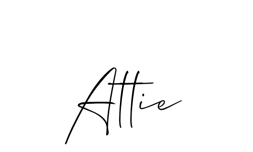 Create a beautiful signature design for name Attie. With this signature (Allison_Script) fonts, you can make a handwritten signature for free. Attie signature style 2 images and pictures png