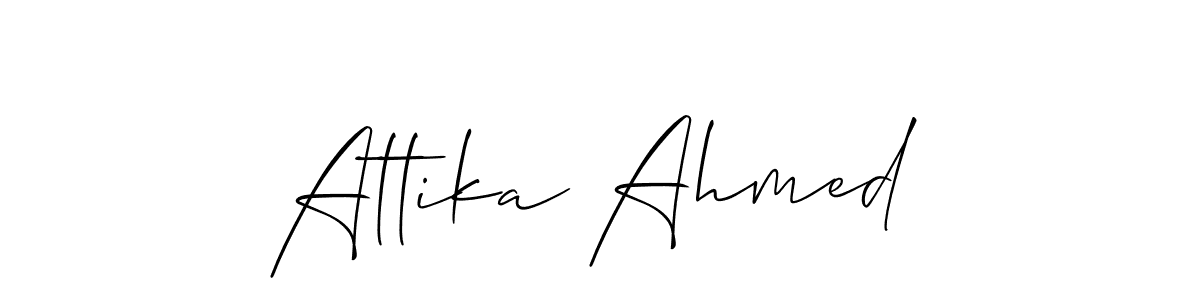 Best and Professional Signature Style for Attika Ahmed. Allison_Script Best Signature Style Collection. Attika Ahmed signature style 2 images and pictures png