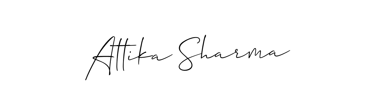 Attika Sharma stylish signature style. Best Handwritten Sign (Allison_Script) for my name. Handwritten Signature Collection Ideas for my name Attika Sharma. Attika Sharma signature style 2 images and pictures png