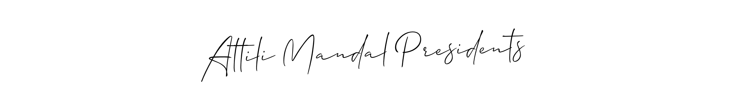 Here are the top 10 professional signature styles for the name Attili Mandal Presidents. These are the best autograph styles you can use for your name. Attili Mandal Presidents signature style 2 images and pictures png