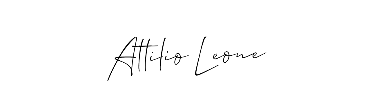 How to make Attilio Leone name signature. Use Allison_Script style for creating short signs online. This is the latest handwritten sign. Attilio Leone signature style 2 images and pictures png