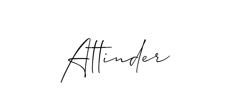 Also we have Attinder name is the best signature style. Create professional handwritten signature collection using Allison_Script autograph style. Attinder signature style 2 images and pictures png