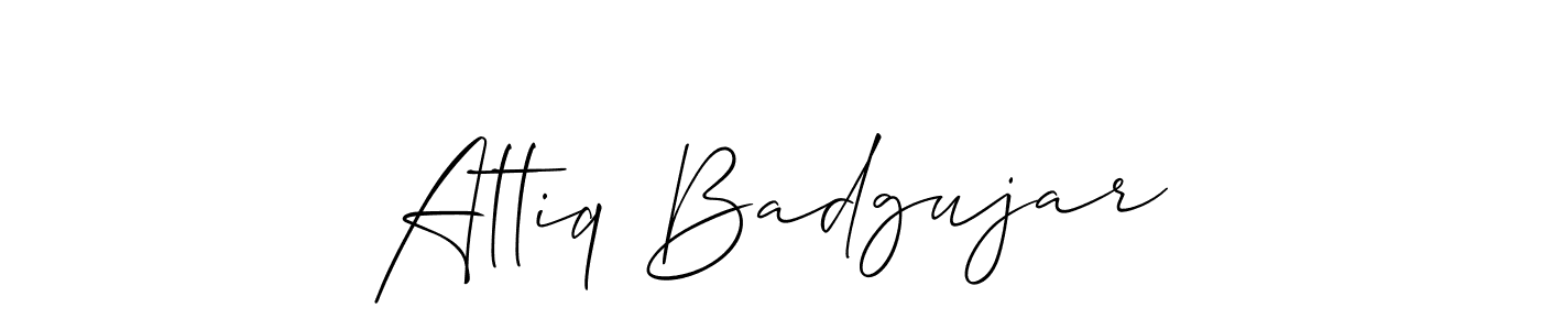 Here are the top 10 professional signature styles for the name Attiq Badgujar. These are the best autograph styles you can use for your name. Attiq Badgujar signature style 2 images and pictures png